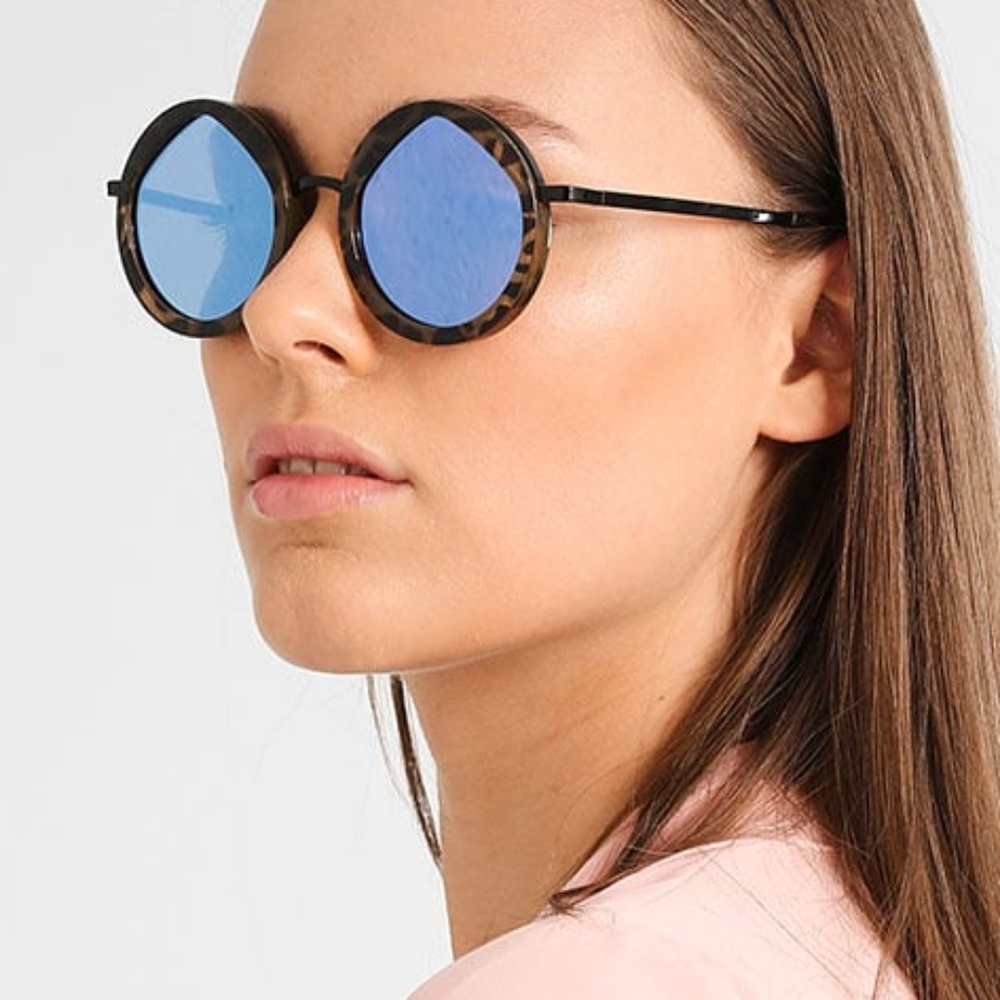 Le Specs Hey Yeh Blue Reflective Sunglasses